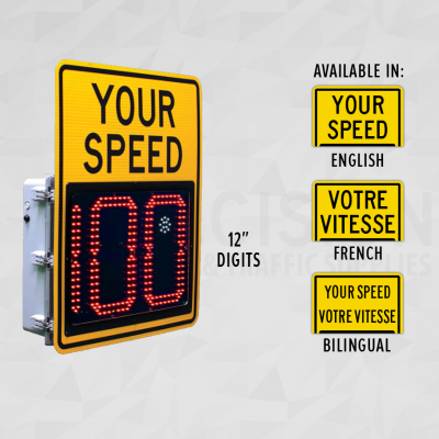 Radar Speed Sign 12in Digits
